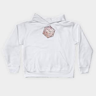 Rose Quartz D20 Dice Kids Hoodie